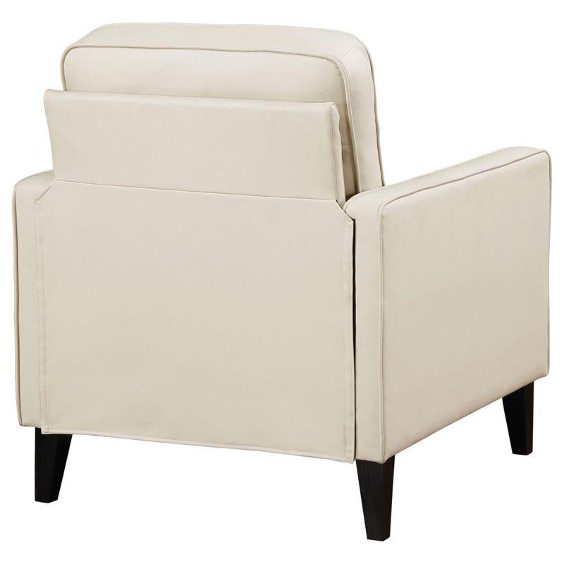 Coaster Jonah Upholstered Track Arm Accent Club Chair Ivory