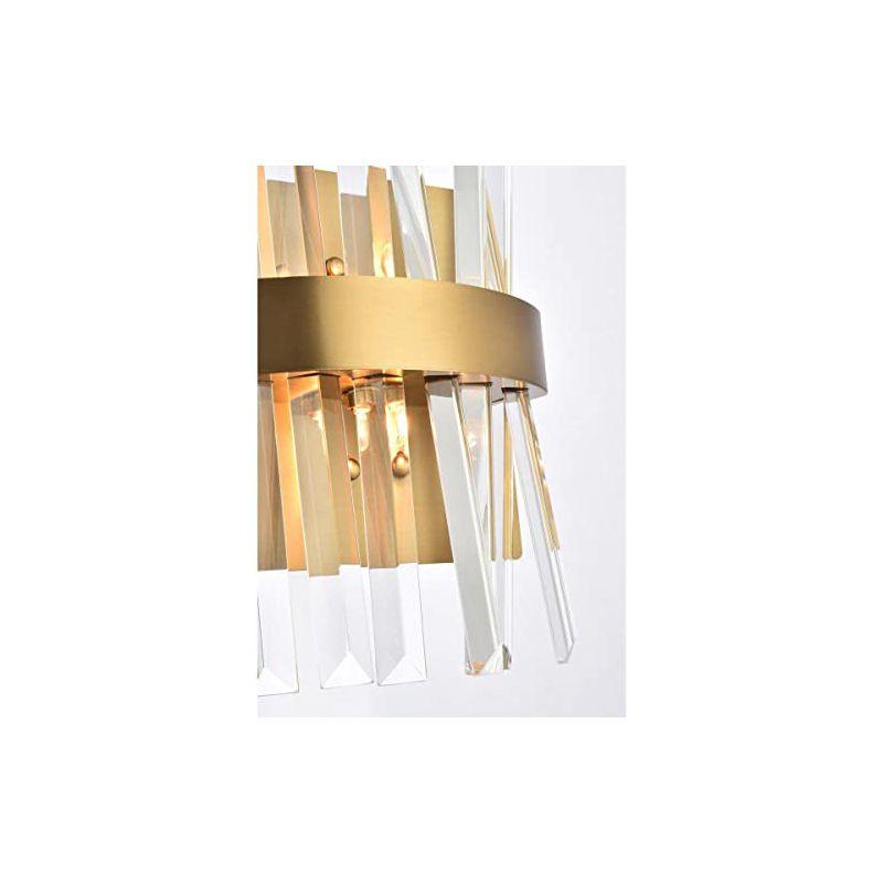 Elegant Lighting Serephina 8 inch crystal bath sconce in satin gold