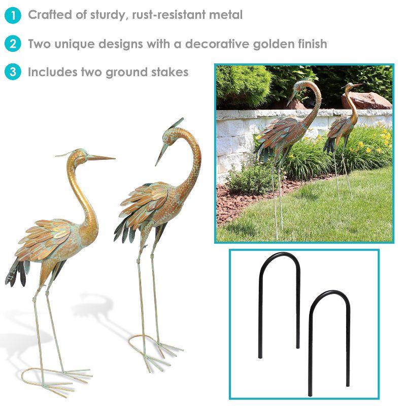 Amersfoort Preening Crane 2 Piece Garden Statue Set (Set of 2)