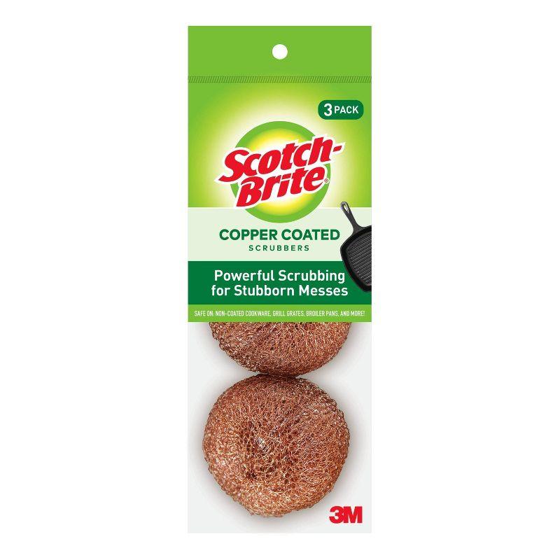 Scotch-Brite Copper Coated Steel Wool Scrubbers - 3 Pack