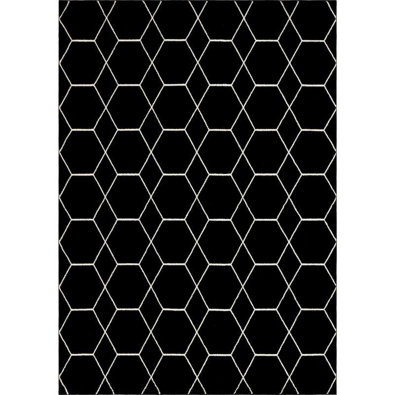 Unique Loom Trellis Frieze Geometric Trellis Indoor Woven Area Rug