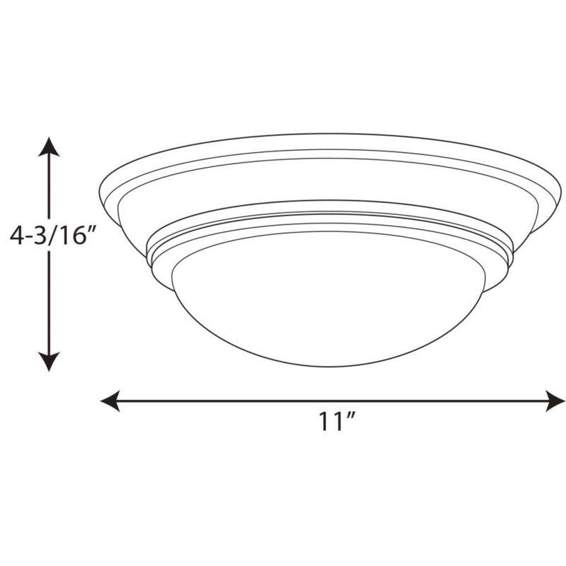 Brushed Nickel LED Flush Mount Light with Etched Glass Bowl