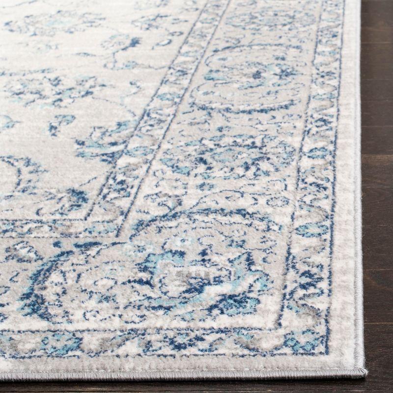 Brentwood BNT854 Power Loomed Indoor Area Rug - Light Grey/Blue - 8'x10' - Safavieh