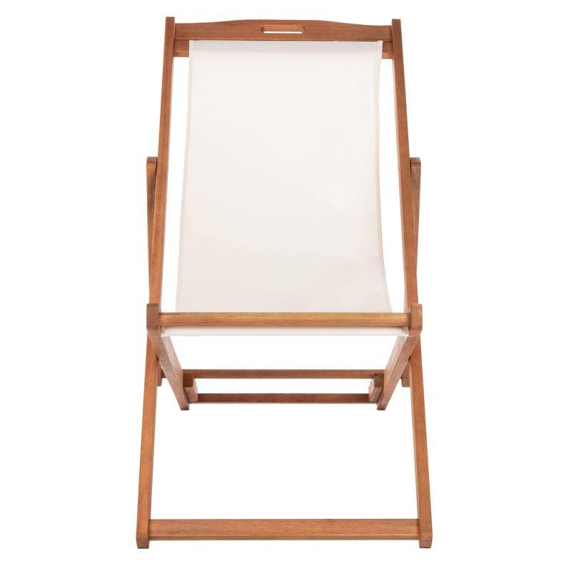 Contemporary Eucalyptus Wood Armless Side Chair in Natural Beige