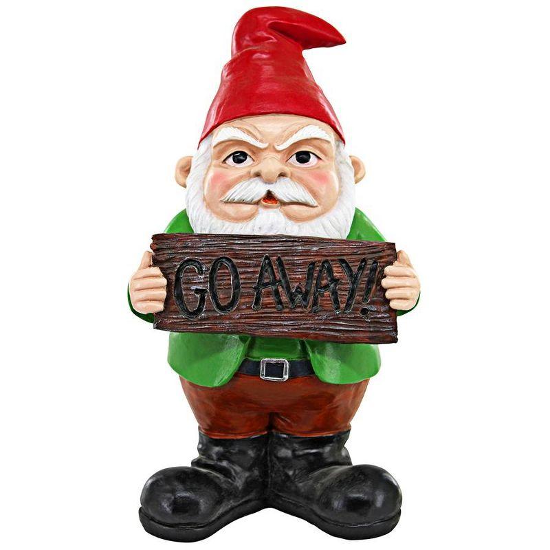 Go Away Sign Gnome Garden Statue