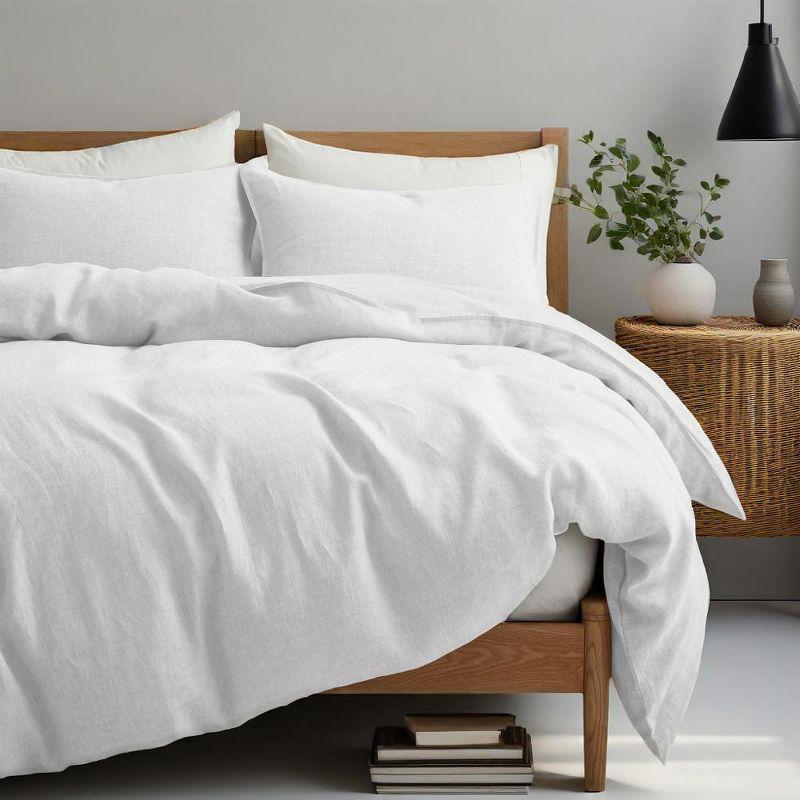 Peace Nest Linen and Cotton Duvet Cover with Pillowcase