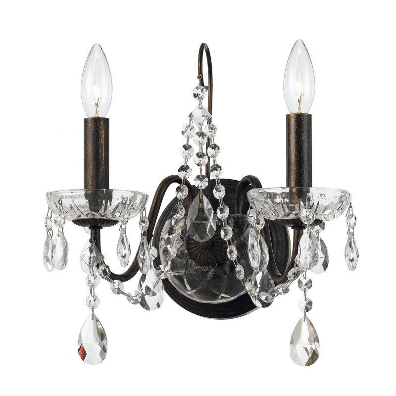 Crystorama Lighting Butler 2 - Light Sconce in  English Bronze