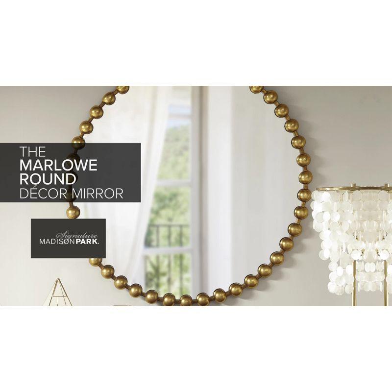 Marlowe Beaded Round Metal Wall Mirror