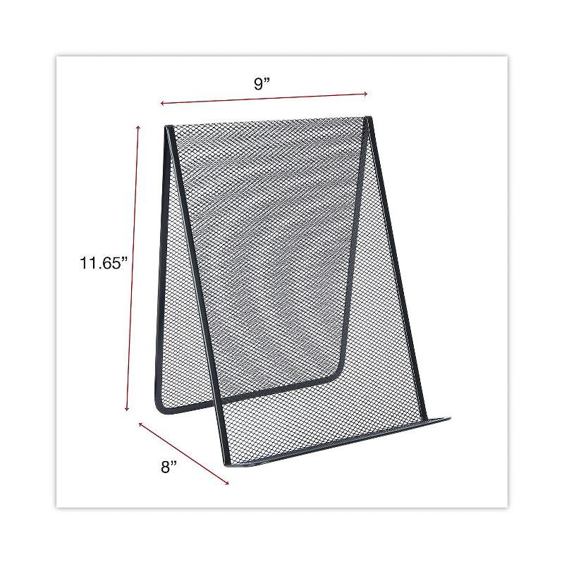 Universal Metal Mesh Document Holder 9 x 8 5/8 x 11 3/8 Free Standing Black 20027