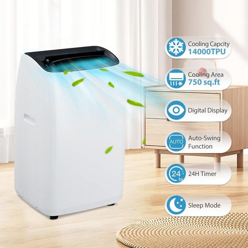 Homhougo 14000 BTU Portable Air Conditioner with Remote Included