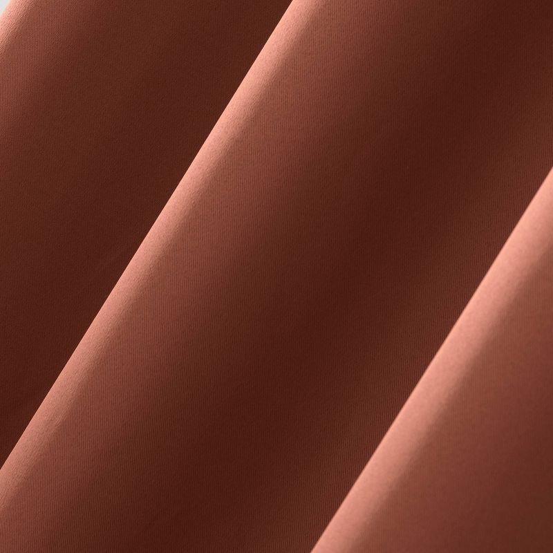 54"x84" Sun Zero Blackout Kenneth Energy Saving Grommet Curtain Panel Orange: Modern Brown Polyester Curtain