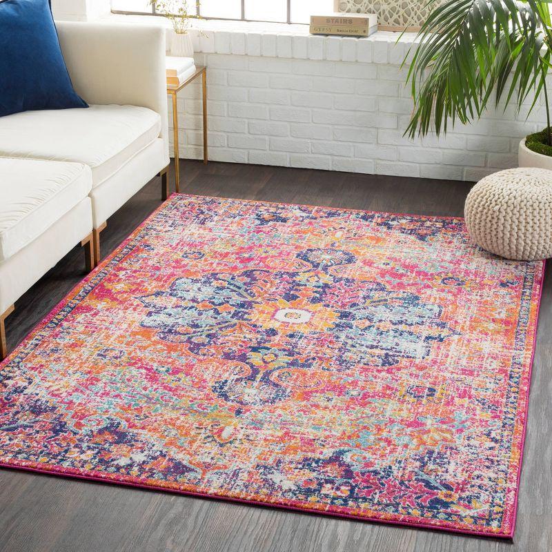 Bohemian Multi-Color Floral Motif Runner Rug