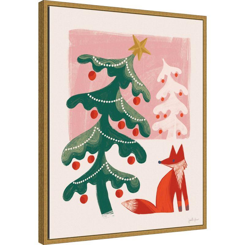 Amanti Art 23"x28" Retro Holiday III by Janelle Penner Framed Canvas Wall Art Print