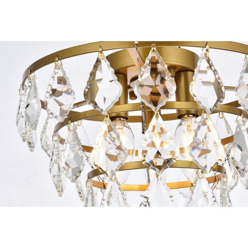 Elegant Lighting Ella 12 inch flush mount in brass