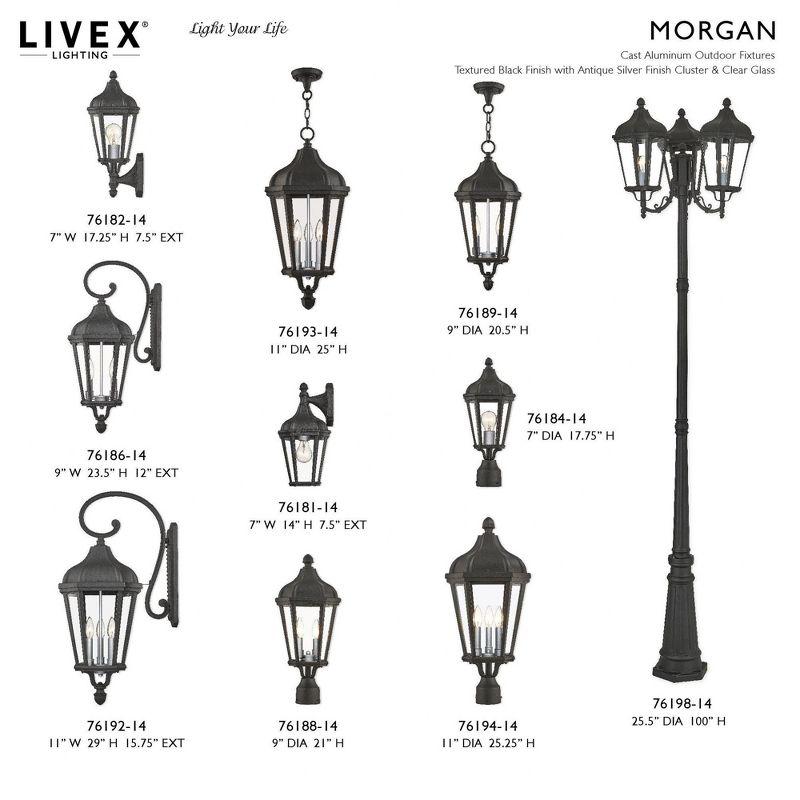 Livex Lighting Morgan 3 - Light Pendant in  Textured Black