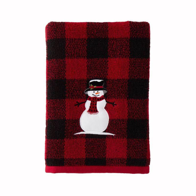 Red Buffalo Check Cotton Holiday Washcloth Set