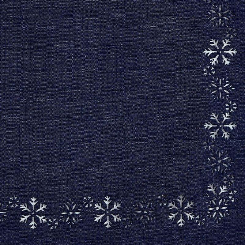 Snowflake Laser Cut Tablecloth - Blue - 52" Square - Elrene Home Fashions