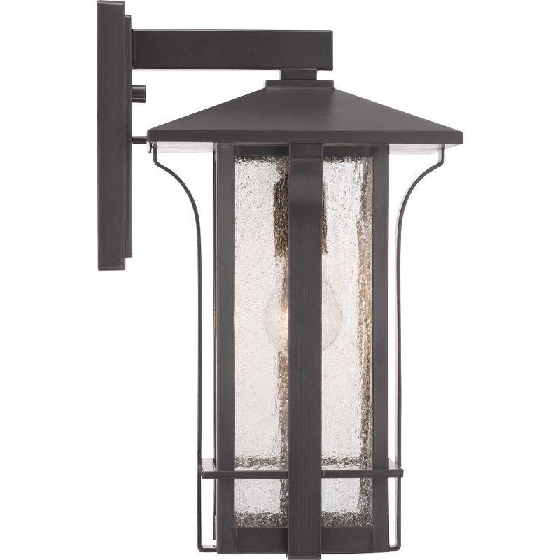 Progress Lighting Cullman 1-Light Outdoor Wall Lantern, Antique Bronze, Seeded Glass