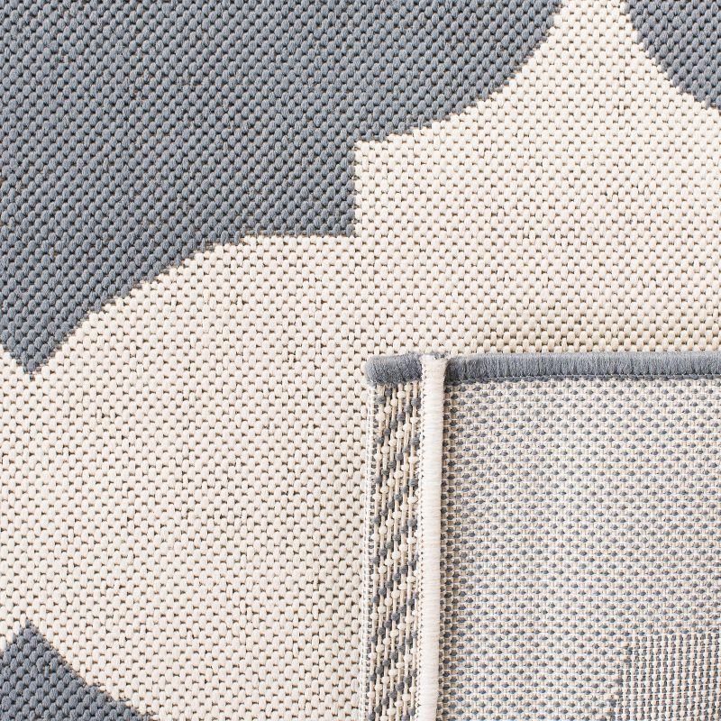 Courtyard CY6162 Power Loomed Indoor and Outdoor Area Rug - Beige/Anthracite - 5'3"x7'7" - Safavieh