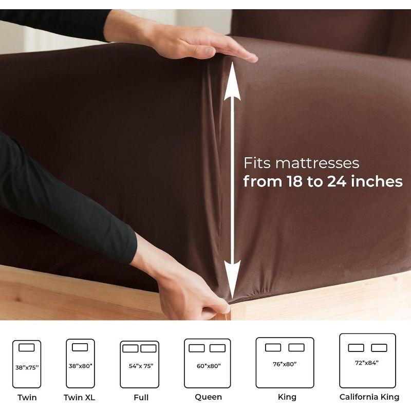 Microfiber Fitted Sheet 18" - 24" Inch Extra Deep Pocket - CGK Linens