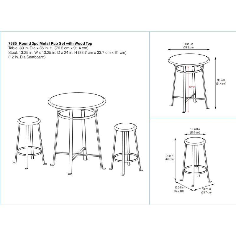 Ebern Designs Grandview 2 - Person Solid Wood Top Four Leg Dining Set