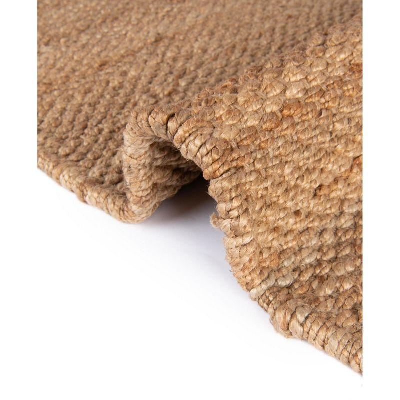 Handwoven Eco-Friendly Tan Jute 5' x 8' Rectangular Area Rug