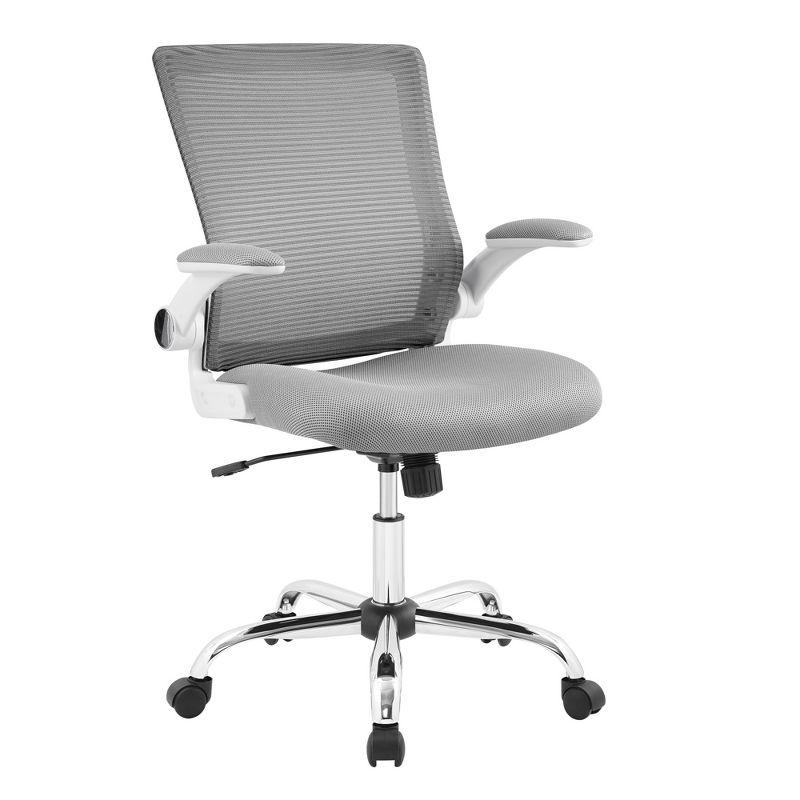 Modern Gray Mesh Ergonomic Office Chair with Adjustable Arms