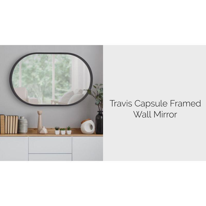 12" x 24" Travis Oval Wall Mirror Gold - Kate & Laurel All Things Decor: Modern MDF Frame, No Assembly Required