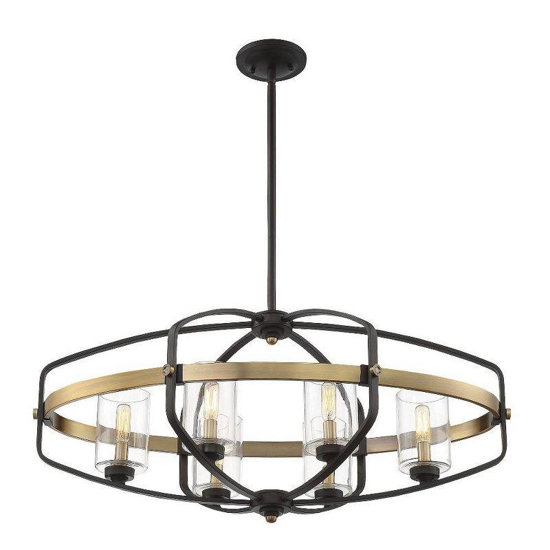 Savoy House Kirkland 6 - Light Chandelier in  English Bronze/Warm Brass