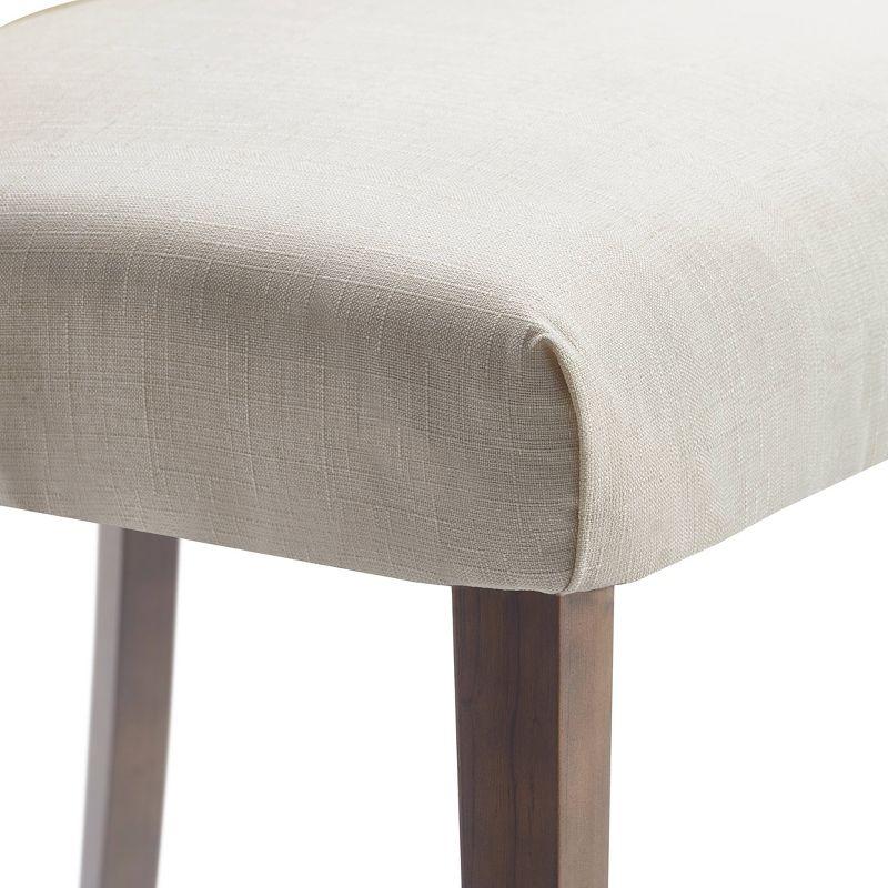 Set of 2 Elmhurst Tufted Side Chair Vintage Cream - Finch: Upholstered, Contoured Back, Wooden Legs