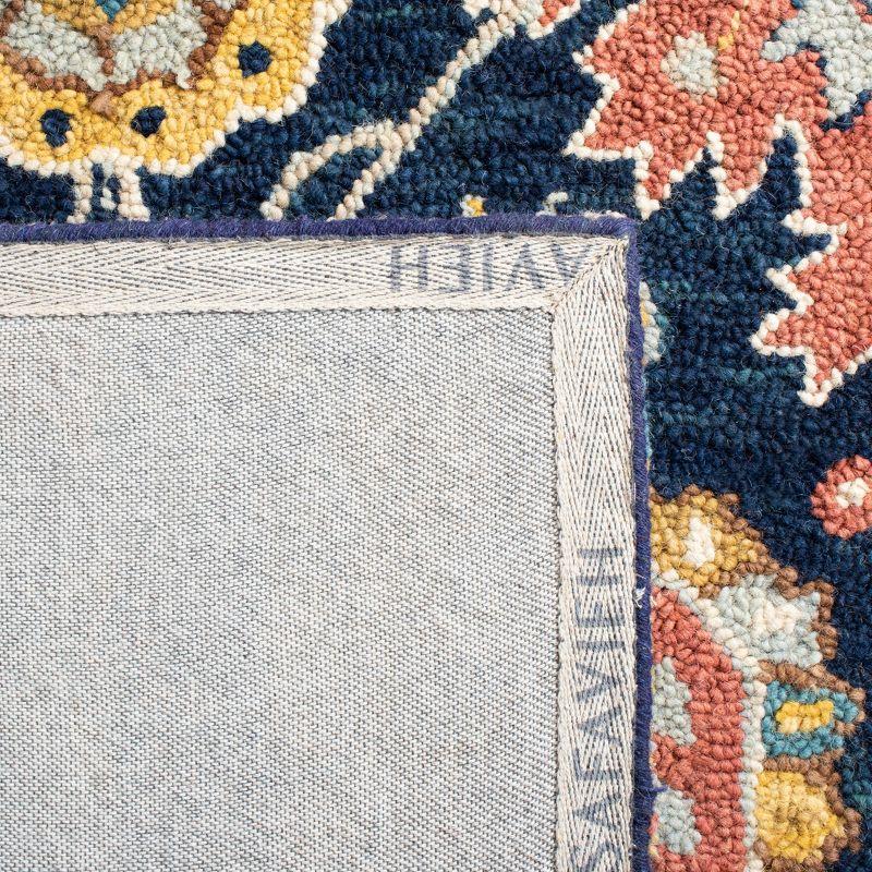 Handmade Blue Wool 8' x 10' Tufted Area Rug