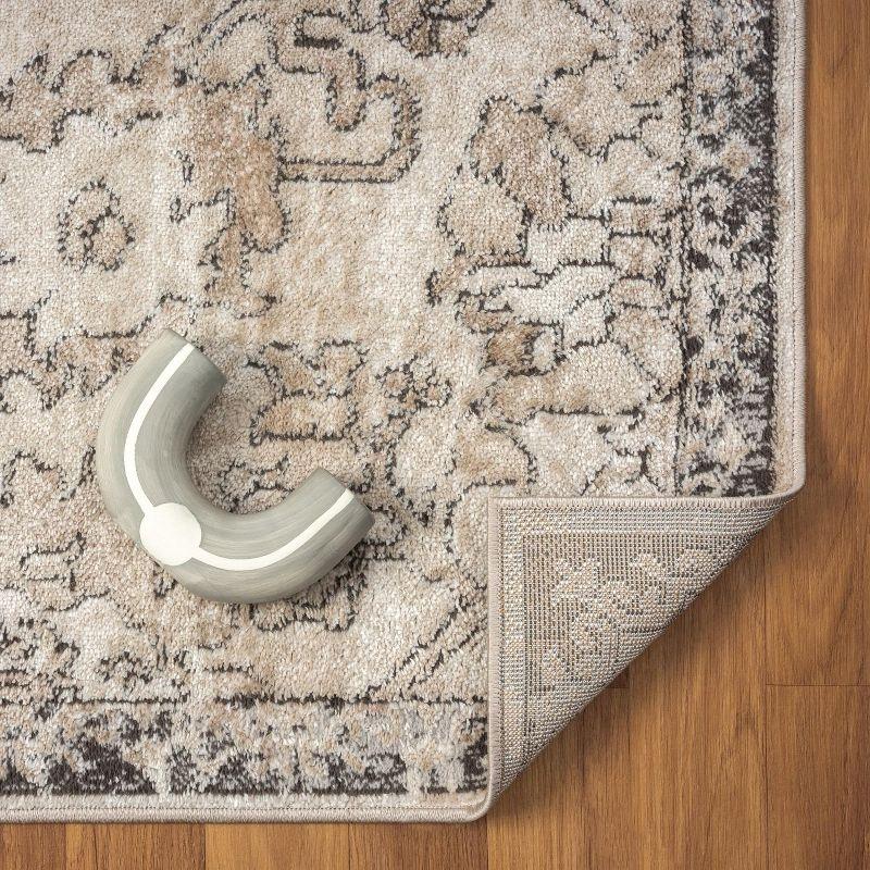 Oriental Floral Non-Shedding Area Rug