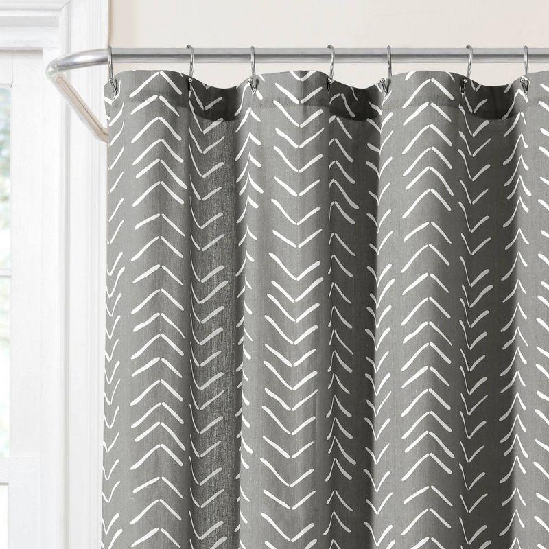 Lush Decor Chevron Shower Curtain