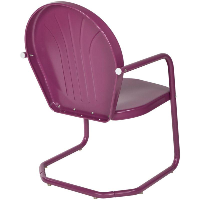 Retro Tulip 34" Outdoor Armchair in Vibrant Purple