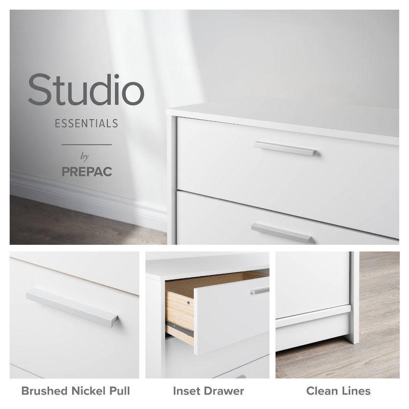 Studio Essentials White 3 Drawer 16" D X 21.25" W x 26.25" H Nightstand