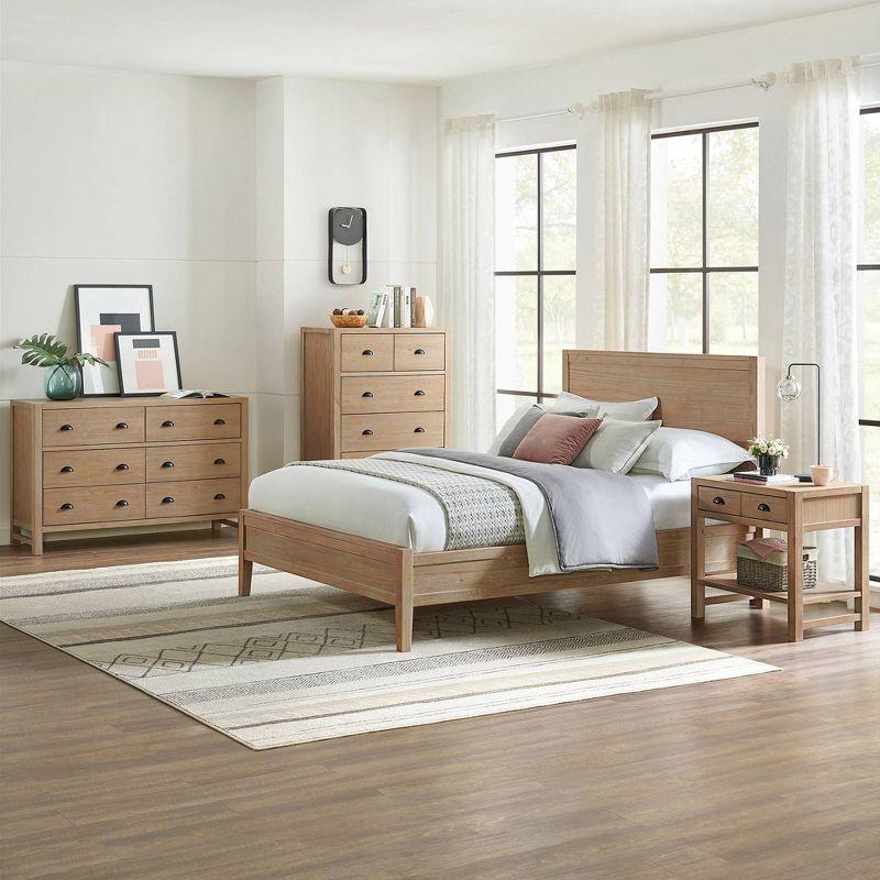 Arden 2-Drawer Wood Nightstand, Perfect for Modern Rustic, Boho or Traditional Bedroom, Functional and Stable Storage, 28W x 19D x 26 3/8H