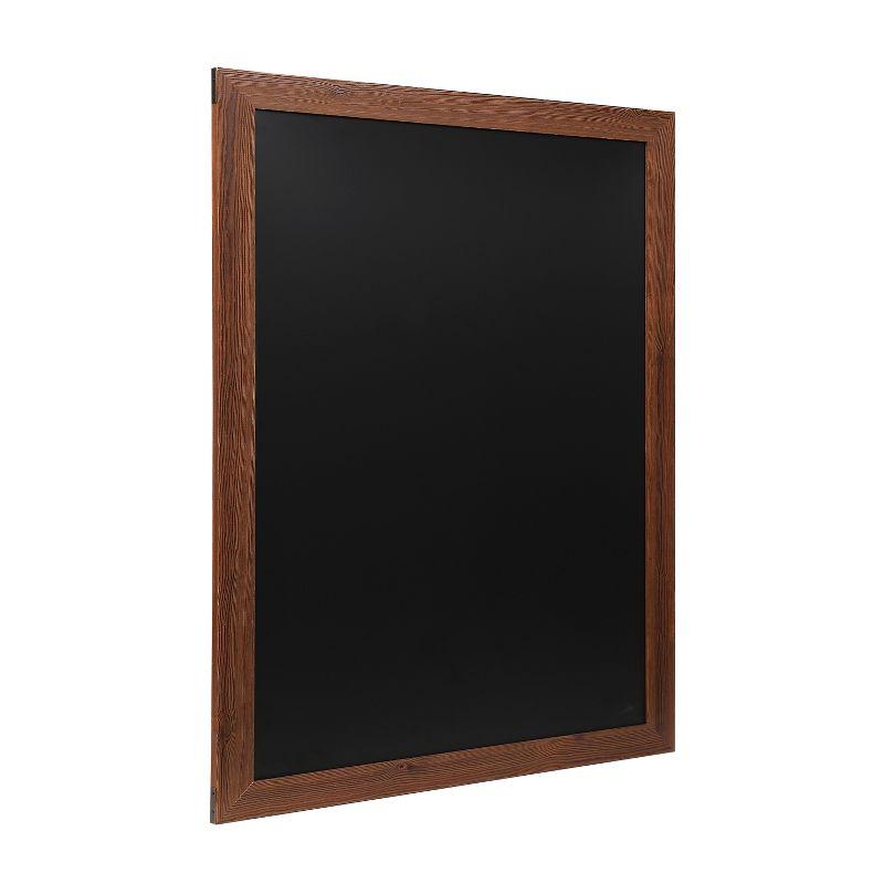 Torched Brown 32" x 46" Magnetic Wall Chalkboard with Pine Frame