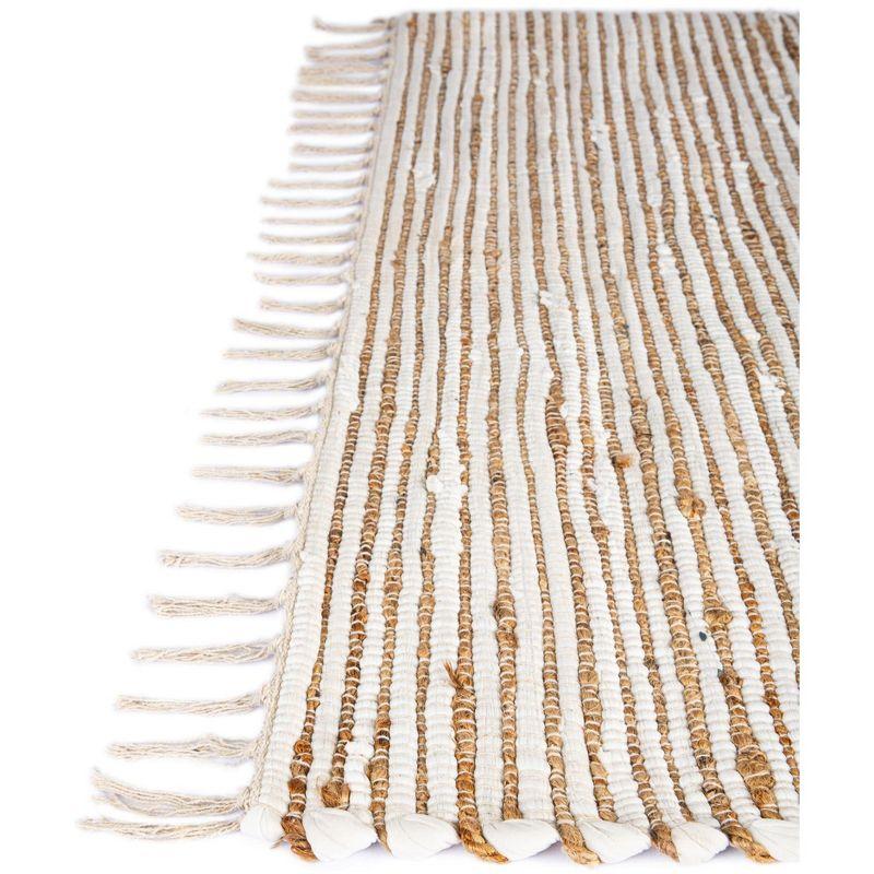 Handmade Beige and Ivory Braided Jute Area Rug