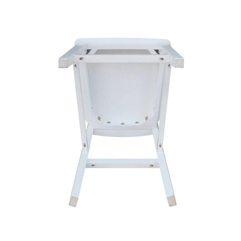 24" San Remo Counter Height Barstool Off White - International Concepts: Solid Wood, Slat Back