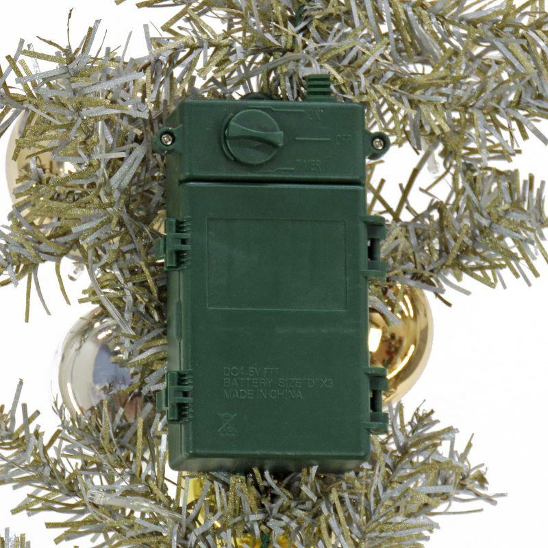 9' Prelit Gold Ornament Metallic Garland - National Tree Company