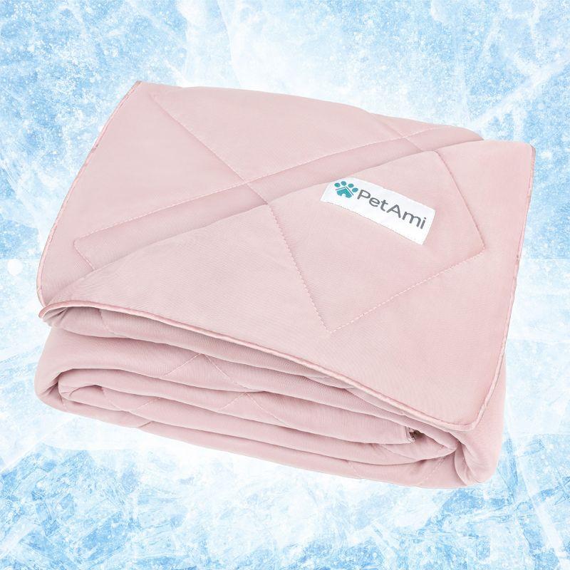 PetAmi Medium Pink Waterproof Cooling Dog Blanket