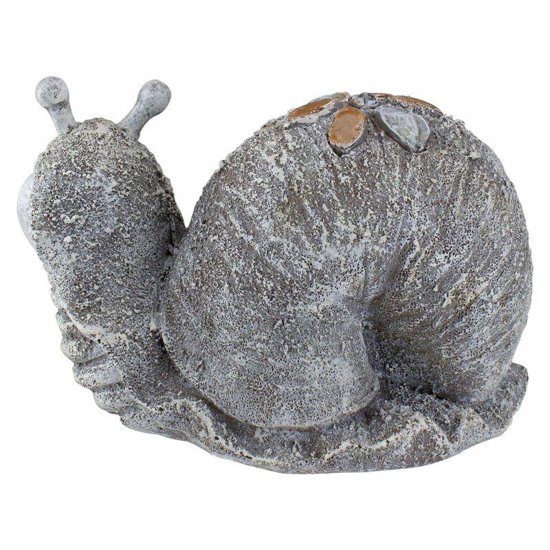 Roman 5.75" Pebble Snail Outdoor Garden Statue