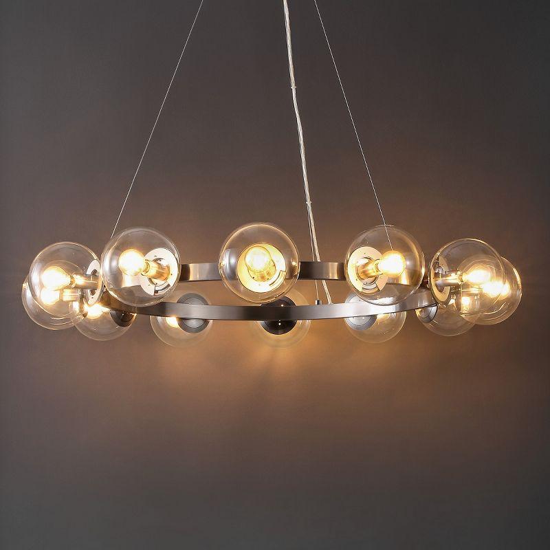 Rylian 12 Light 38" Chandelier - CHA4063 - Nickle - Safavieh