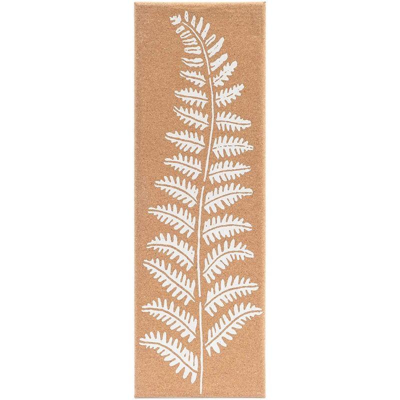 Juvale 2 Pack Frameless Bulletin Cork Board with Leaf Printing, Home Decoration (7.9 x 23.6 x 0.8 in)