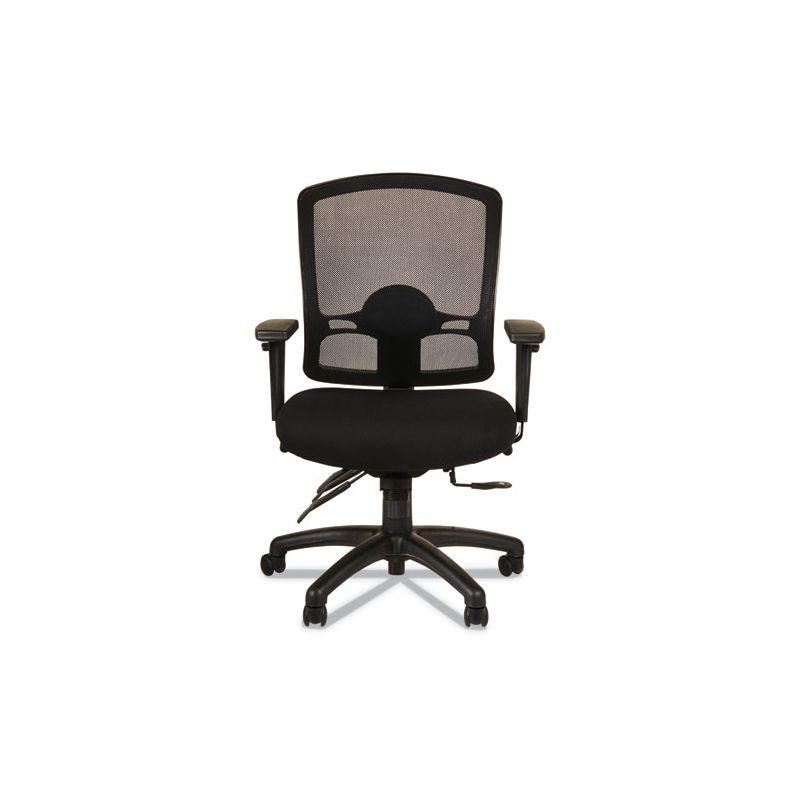 Black Mesh Mid-Back Office Chair with Adjustable Arms