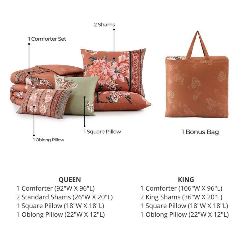 BeBeJan Bebejan Rossana 100% Cotton Sateen 5 Piece Reversible Comforter Set