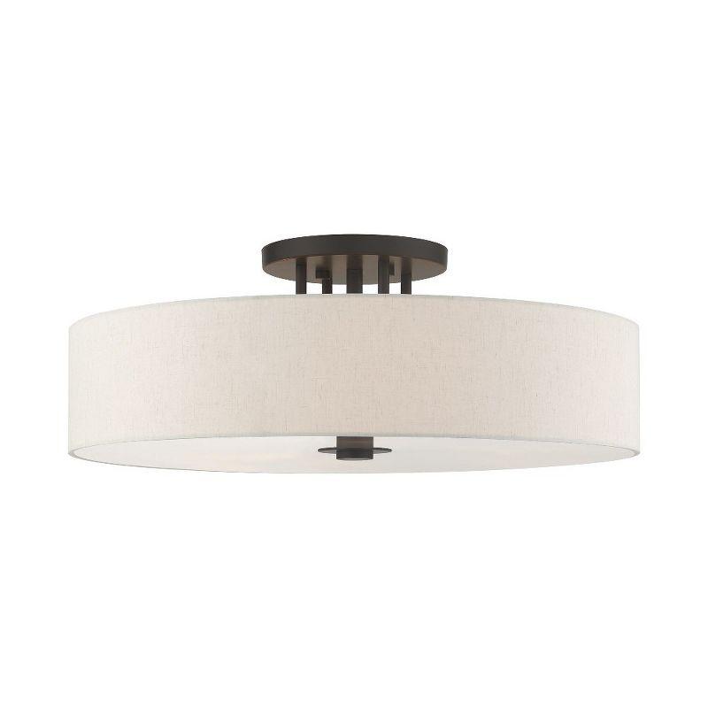 Livex Lighting Meridian 6 - Light Semi-Flush Mount in  English Bronze