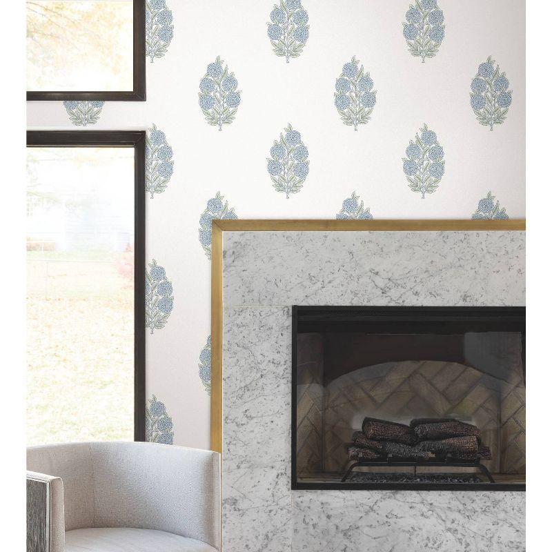 Dutch Floral Peel + Stick Wallpaper by Tamara Day - Blue