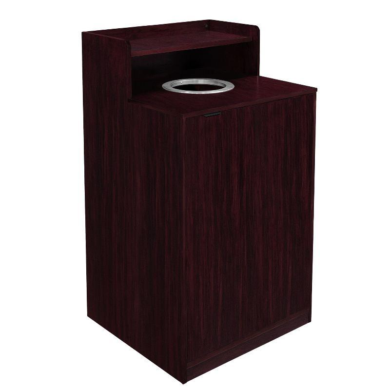 Flash Furniture Commercial Grade Tray Top Trash Enclosure With Drop Hole