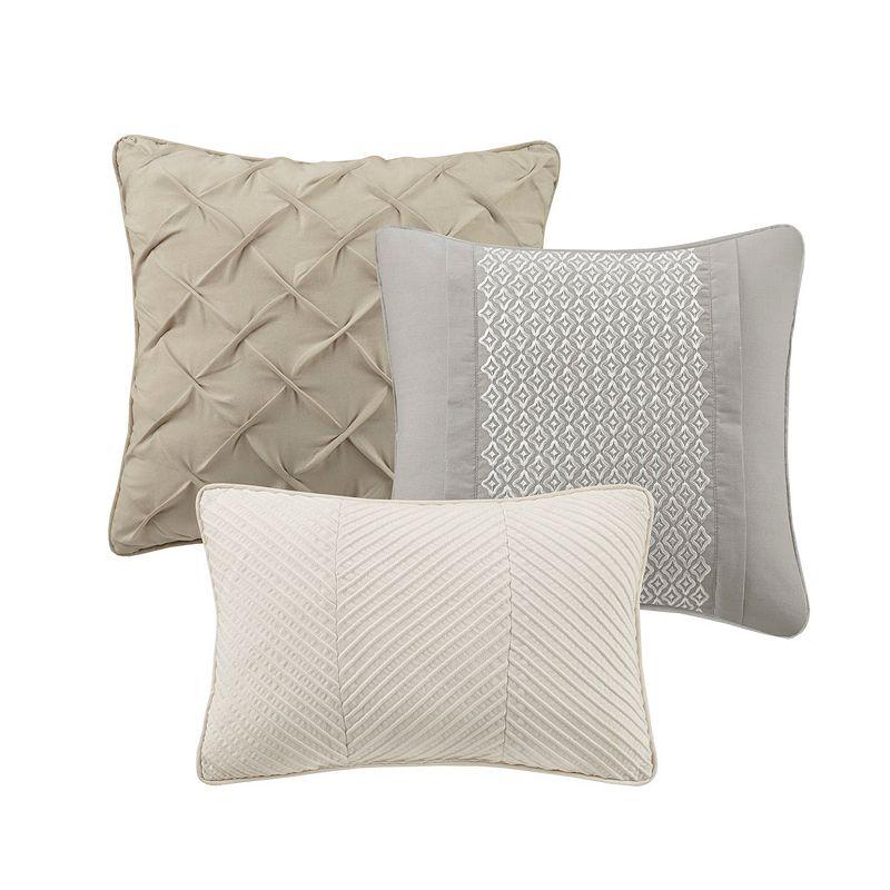 Madison Park Beacon 7 Piece Textured Cotton Blend Comforter Set (Set of 7)